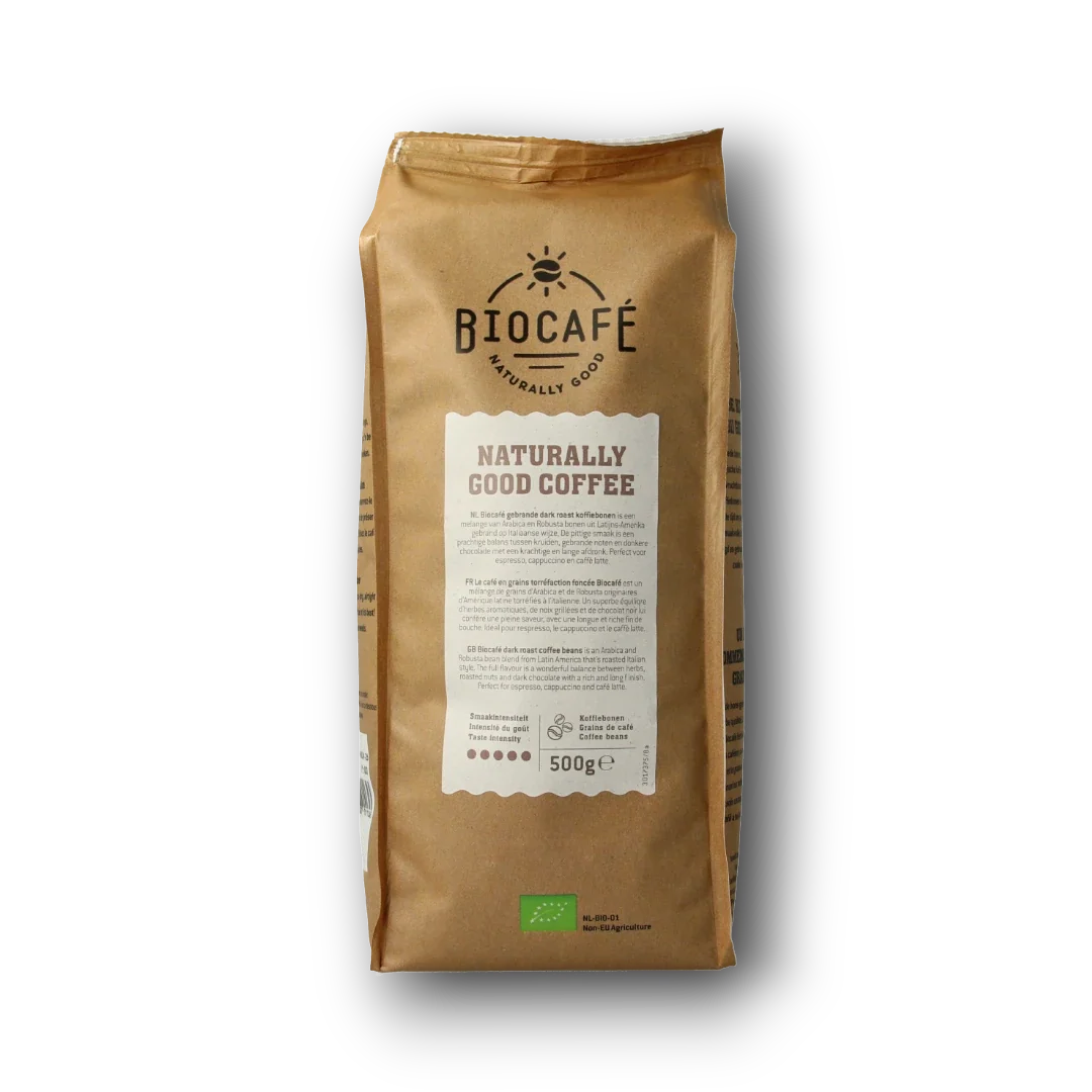 Biocafe Koffiebonen dark roast bio 500.00 Gram