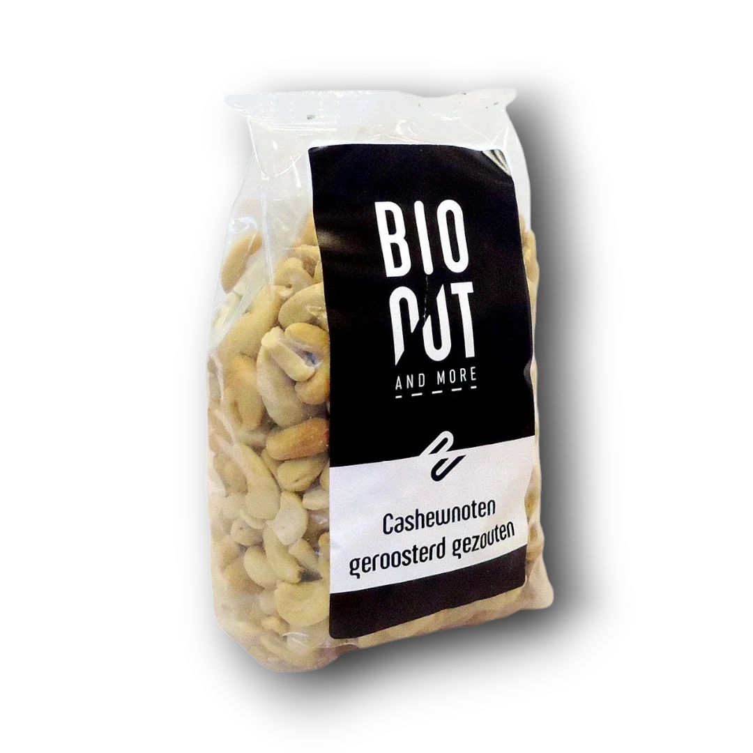 Bionut Cashewnoten geroosterd gezouten bio 500.00 Gram