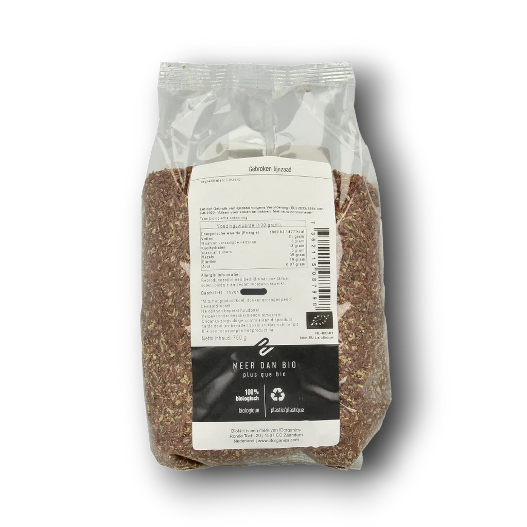 Bionut Lijnzaad gebroken bio 750.00 Gram
