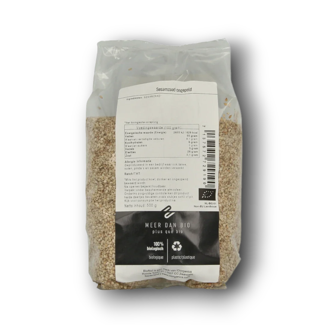 Bionut Sesamzaad ongepeld eko bio 500 Gram