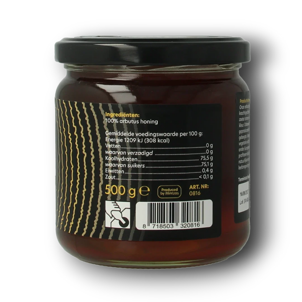 Bountiful select Griekse rauwe honing arbutus 500.00 Gram
