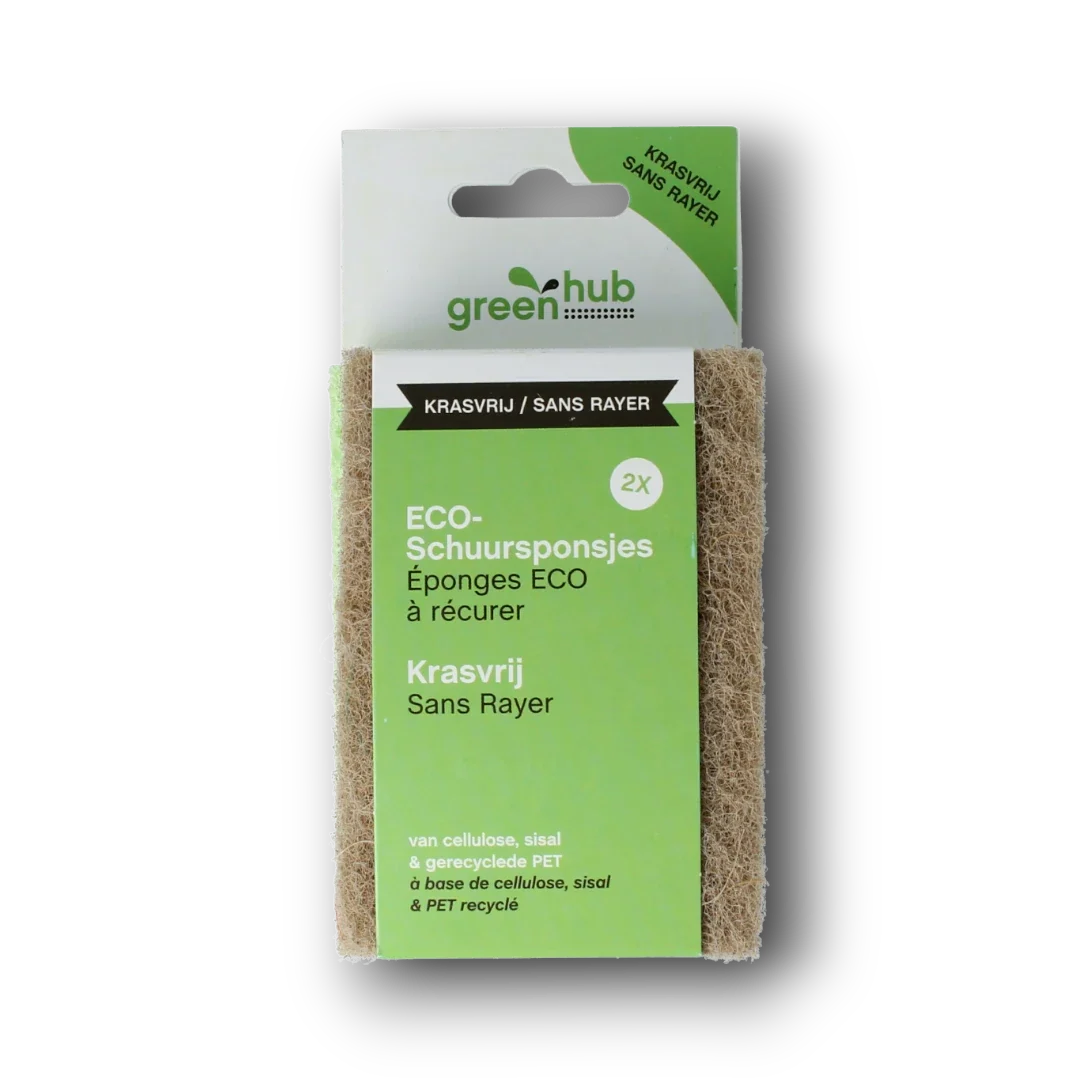 Greenhub  Schuursponsjes eco krasvrij 2.00 Stuks