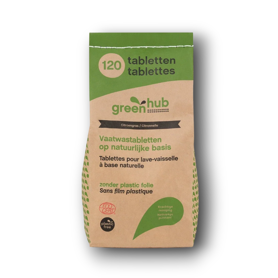 Greenhub  Vaatwastabletten plasticvrij 120.00 Stuks