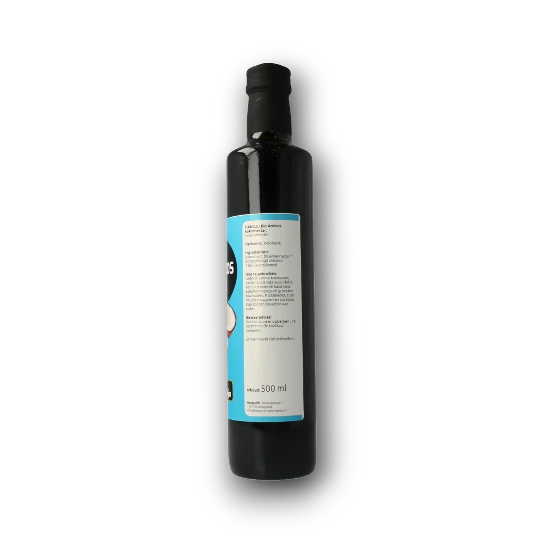 Hanoju Aminos kokosnoot nectar bio 500.00 Milliliter