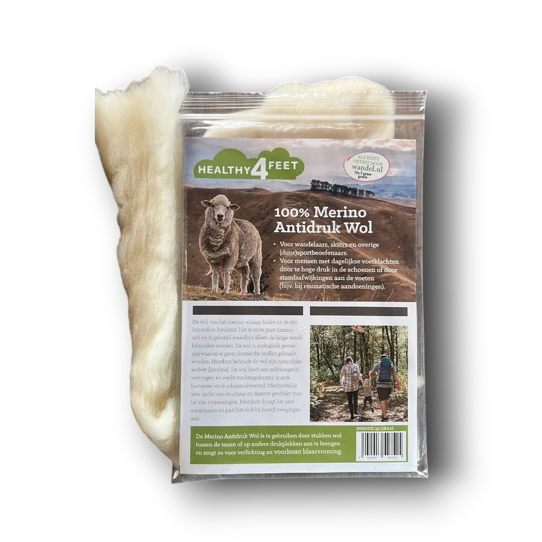 Healthy4Feet Wandel 100% Merino antidruk wol 25 + 5 gram 30.00 Gram