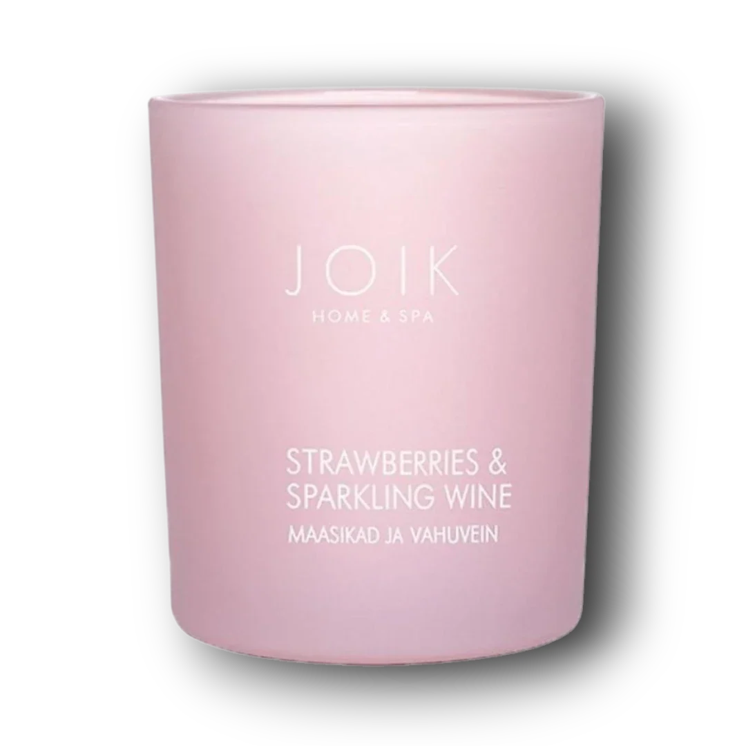 Joik Organics Geurkaars strawberry & sparkling wine vegan 150.00 Gram