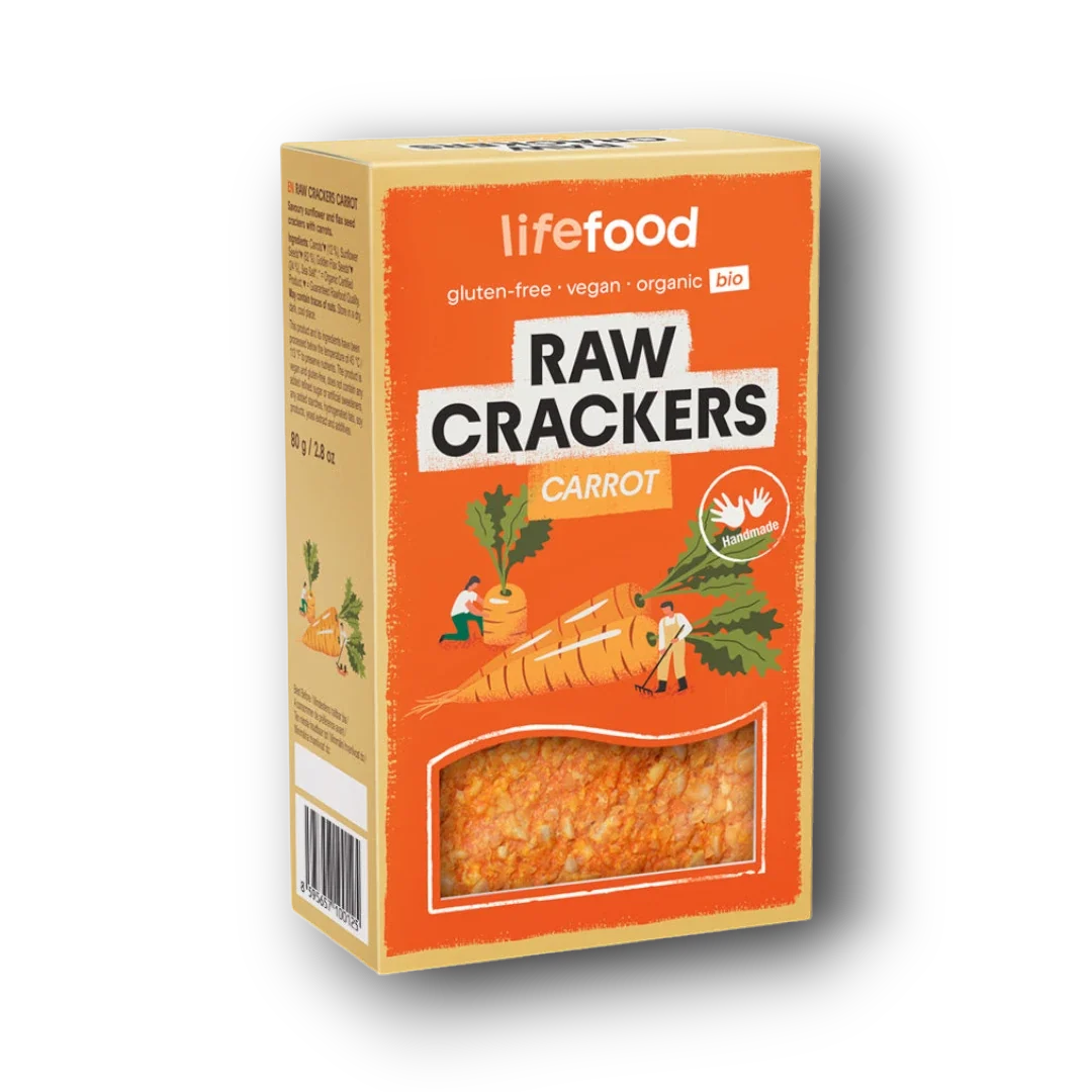 Lifefood Life crackers wortel raw bio 80.00 Gram