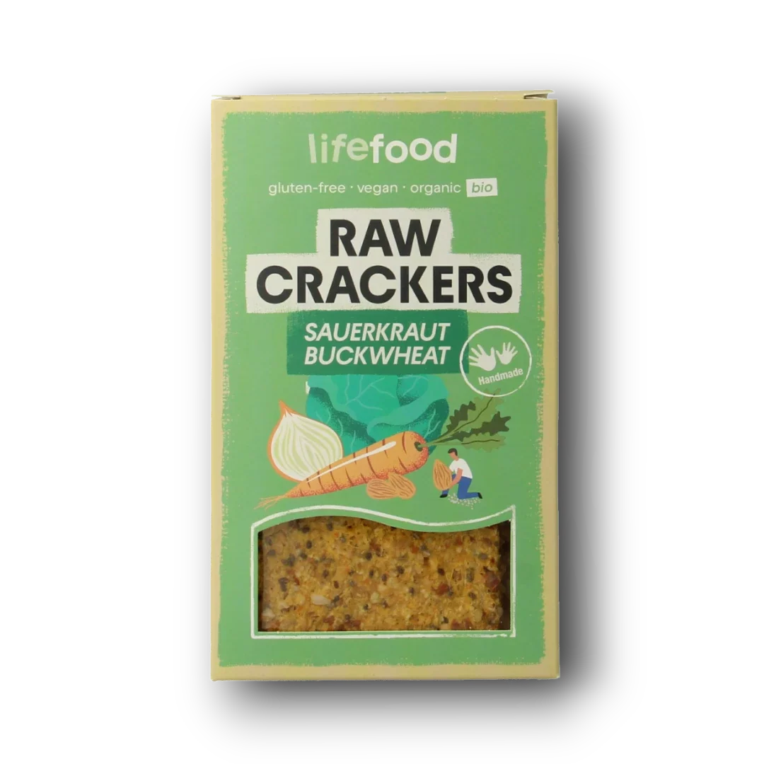 Lifefood Life crackers zuurkool boekweit raw bio 90.00 Gram