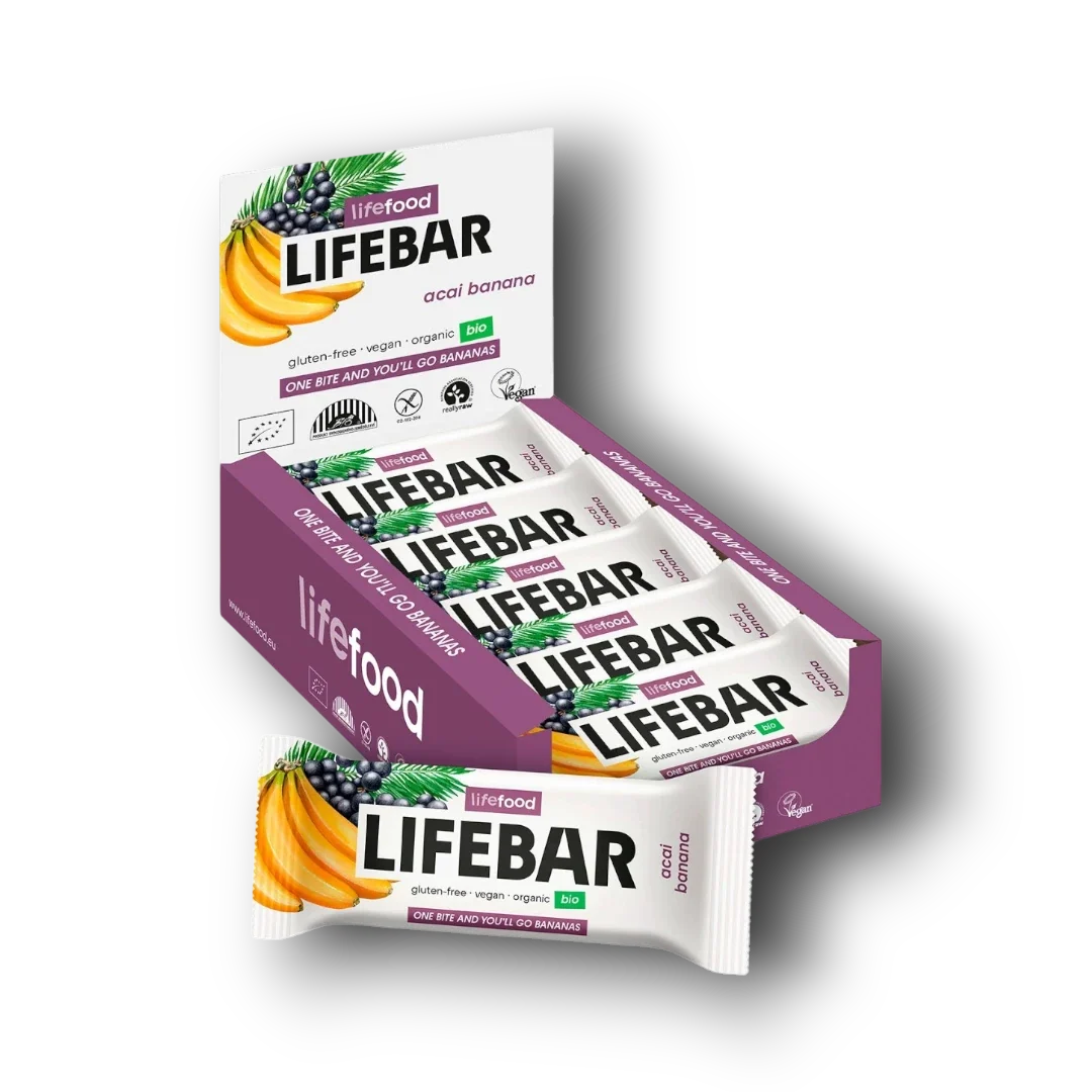 Lifefood Lifebar acai banana bio raw 40.00 Gram