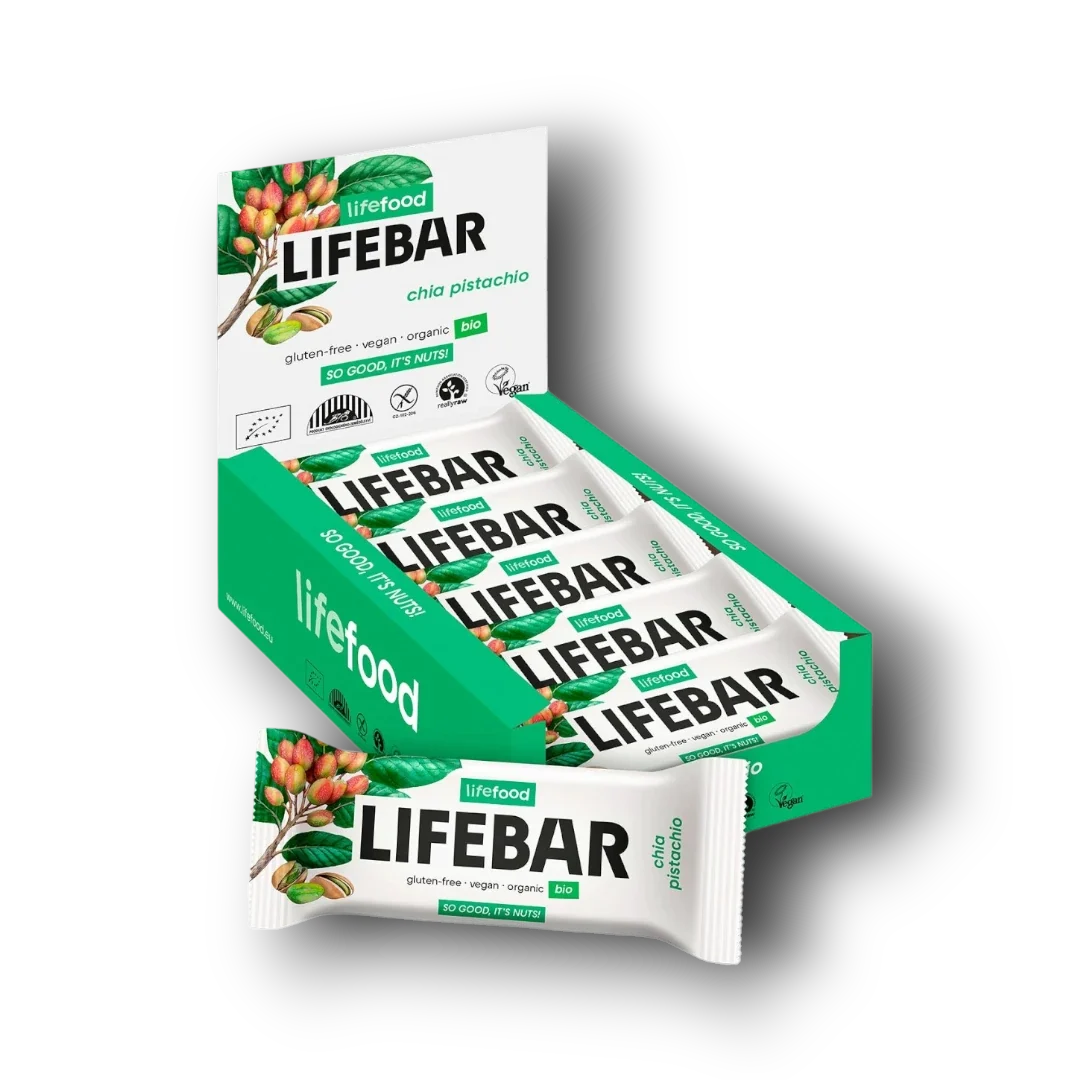 Lifefood Lifebar chia pistachio bio raw 40.00 Gram