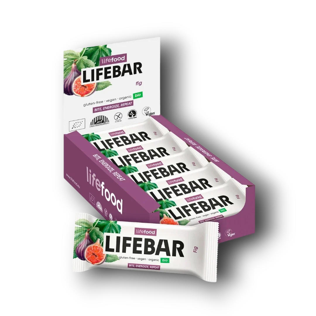 Lifefood Lifebar energiereep vijg raw en bio 40.00 Gram