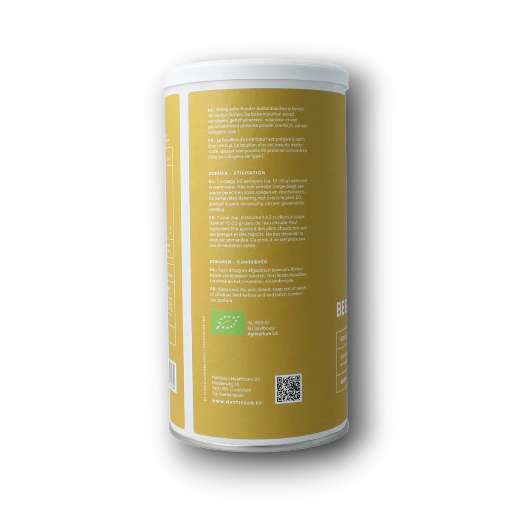 Mattisson Organic beef bone broth botten bouillon bio 180.00 Gram