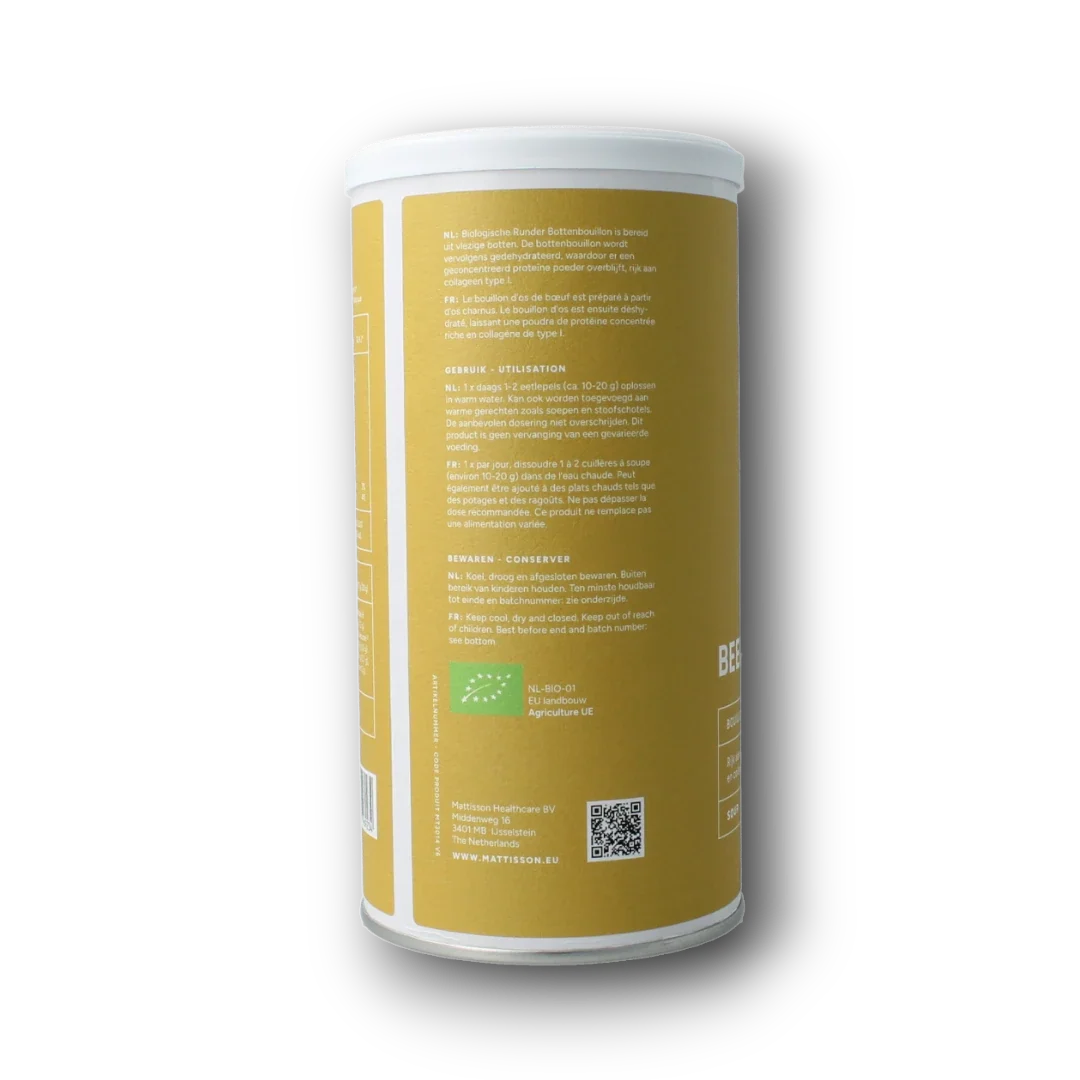 Mattisson Organic beef bone broth botten bouillon bio 180.00 Gram