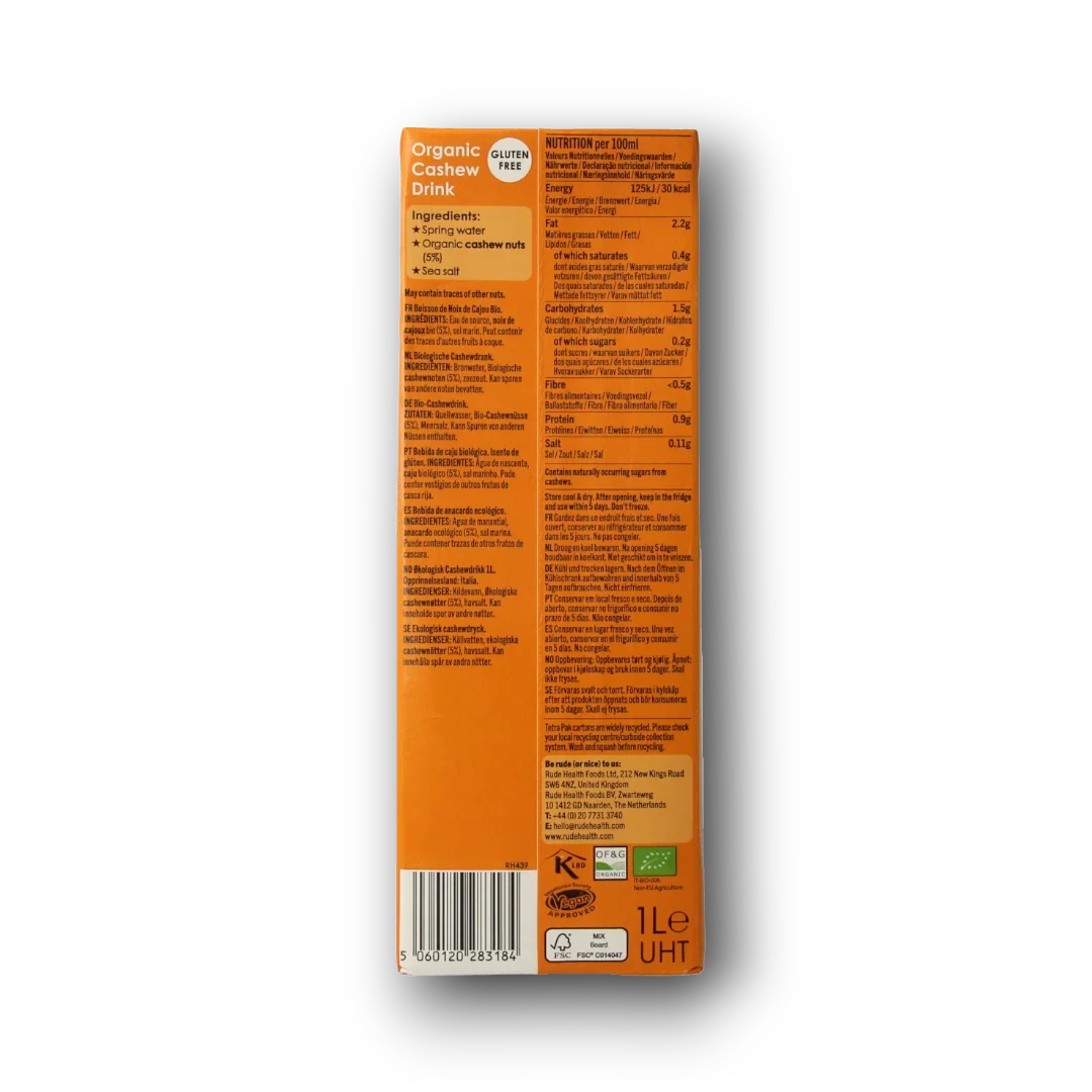 Rude Health Cashewnootdrank bio 1.00 Liter