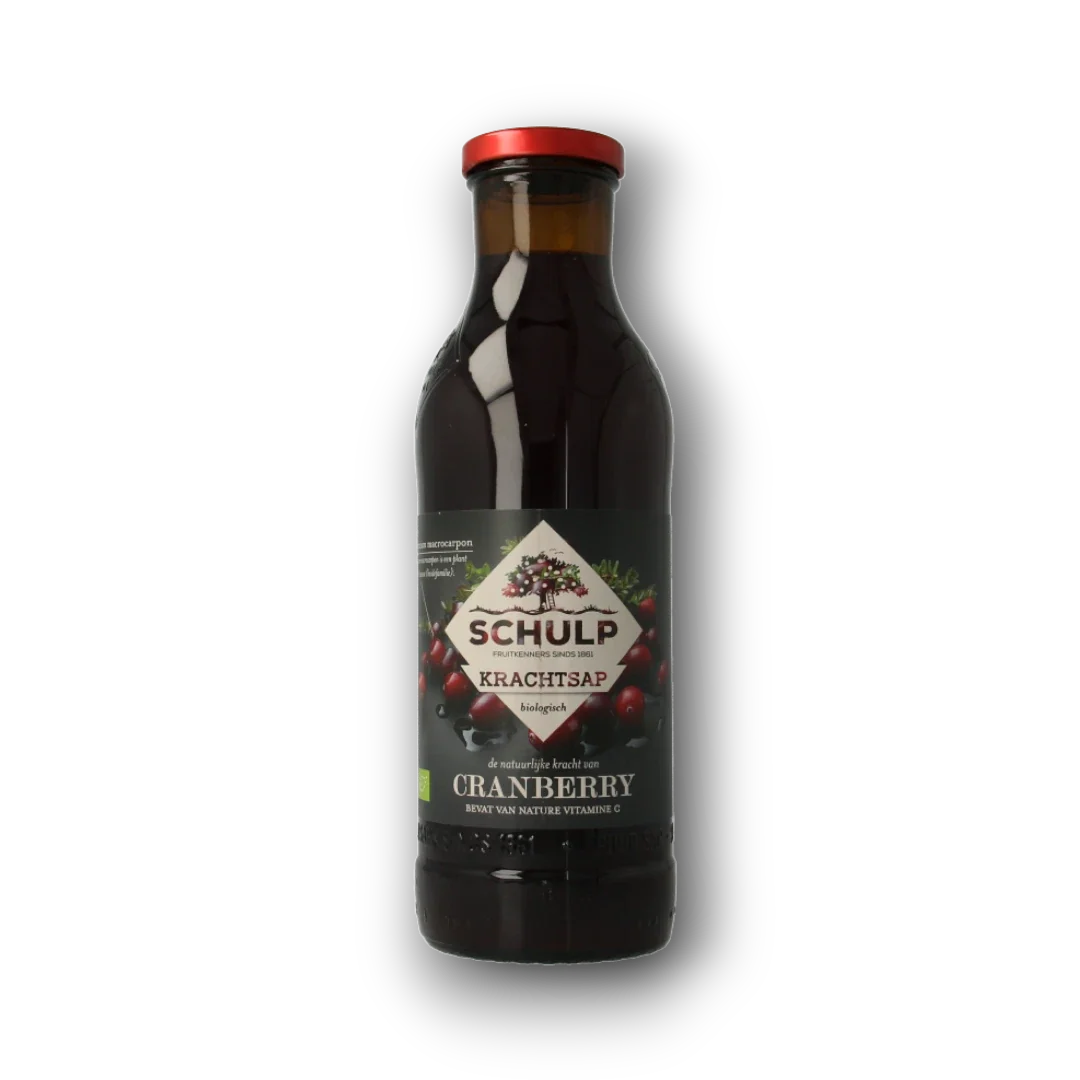 Schulp Krachtsap cranberrysap puur bio 750 Milliliter