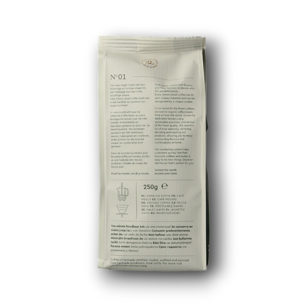 Simon Levelt Cafe organico dolce snelfilter bio 250.00 Gram