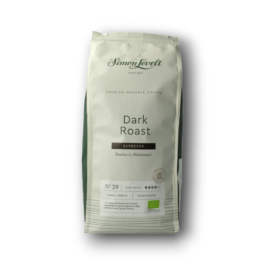 Simon Levelt Cafe N39 espresso dark roast bio 500.00 Gram