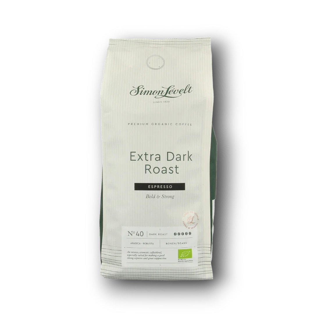 Simon Levelt Cafe N40 espresso extra dark roast bio 500.00 Gram