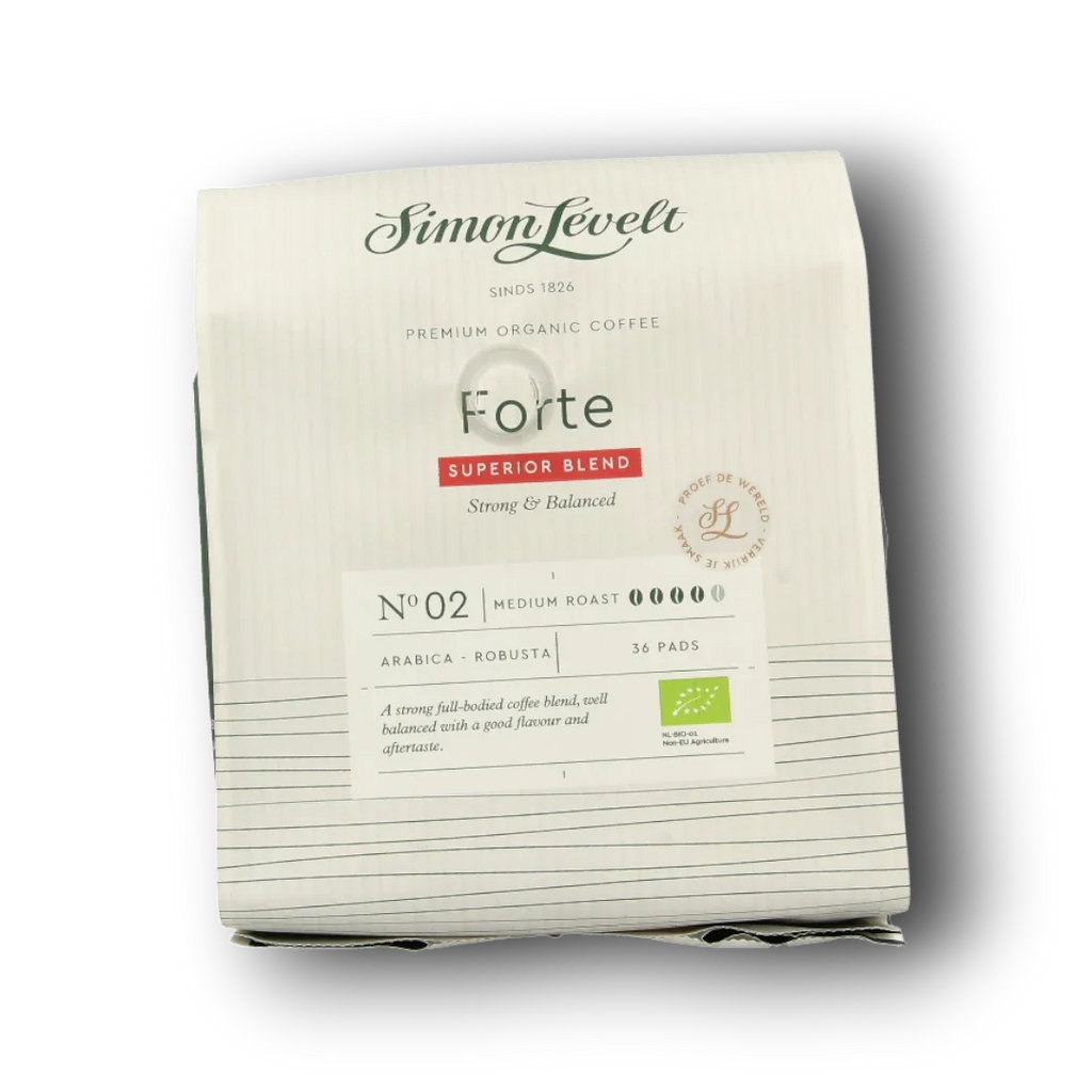 Simon Levelt Cafe pads forte superior blend bio 36 Stuks