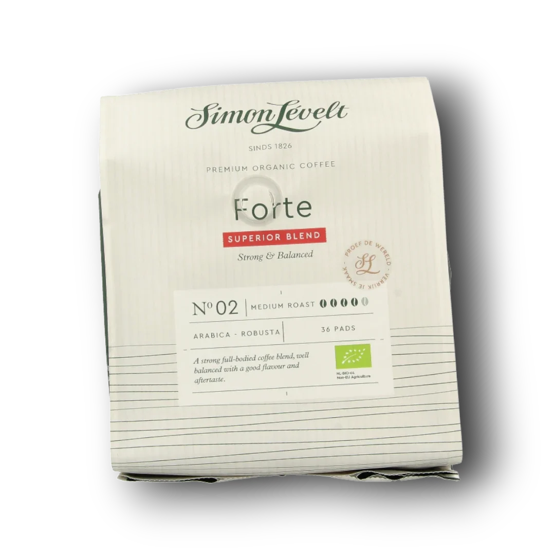 Simon Levelt Cafe pads forte superior blend bio 36 Stuks