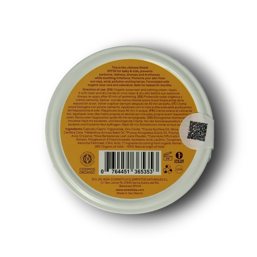Sol De Ibiza Beschermende creme baby&kids SPF30 bio 100.00 Gram