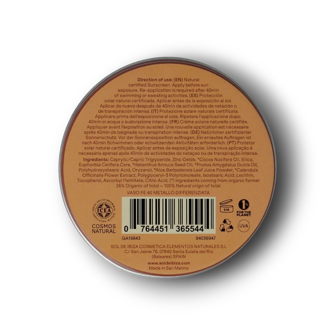 Sol De Ibiza Zonnebrandcreme SPF30 mini bio 30.00 Gram