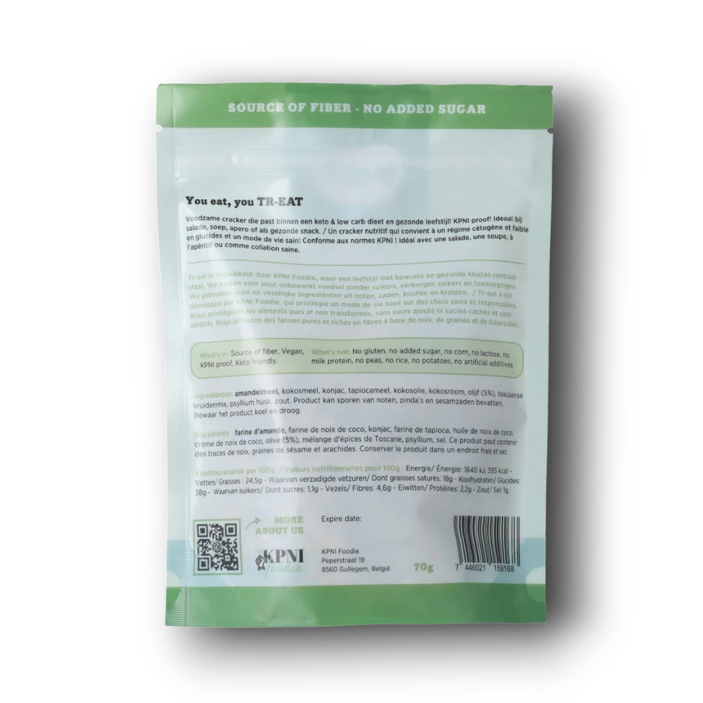 Treat Crackers olijf glutenvrij 70.00 Gram