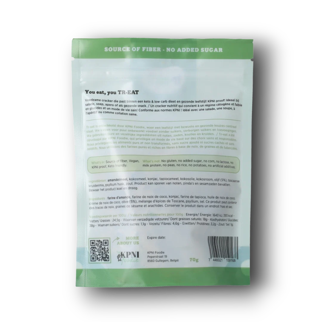 Treat Crackers olijf glutenvrij 70.00 Gram