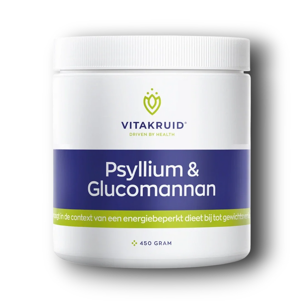 Vitakruid Psyllium 5000 mg & Glucomannan 1000 mg vezels 450.00 Gram