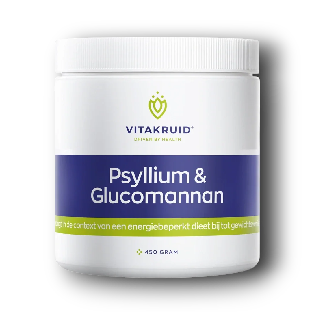 Vitakruid Psyllium 5000 mg & Glucomannan 1000 mg vezels 450.00 Gram