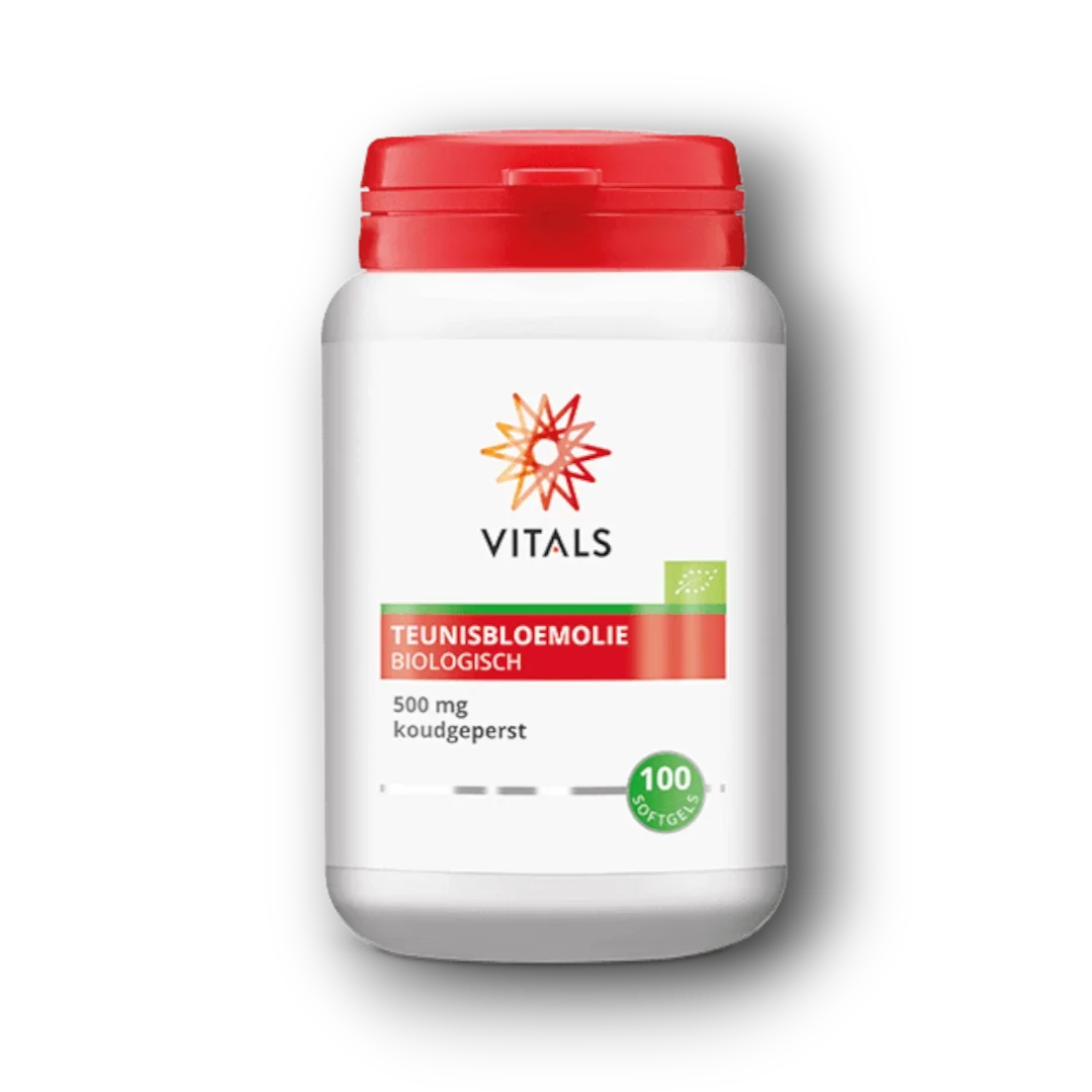 Vitals Teunisbloemolie 500mg bio 100.00 Softgels