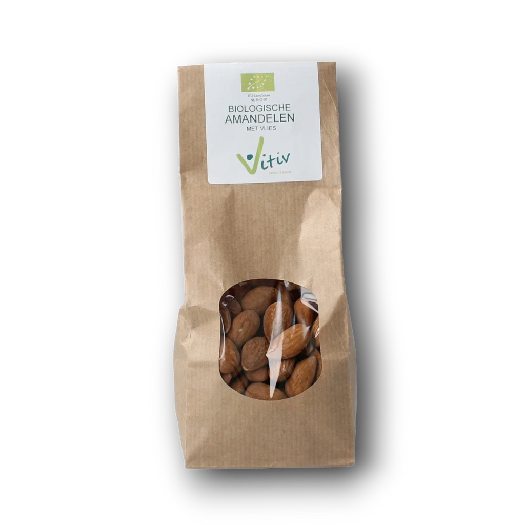 Vitiv Amandelen met vlies bio 250.00 Gram