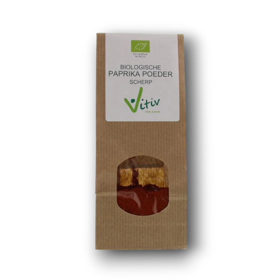 Vitiv Paprika poeder scherp bio 50.00 Gram