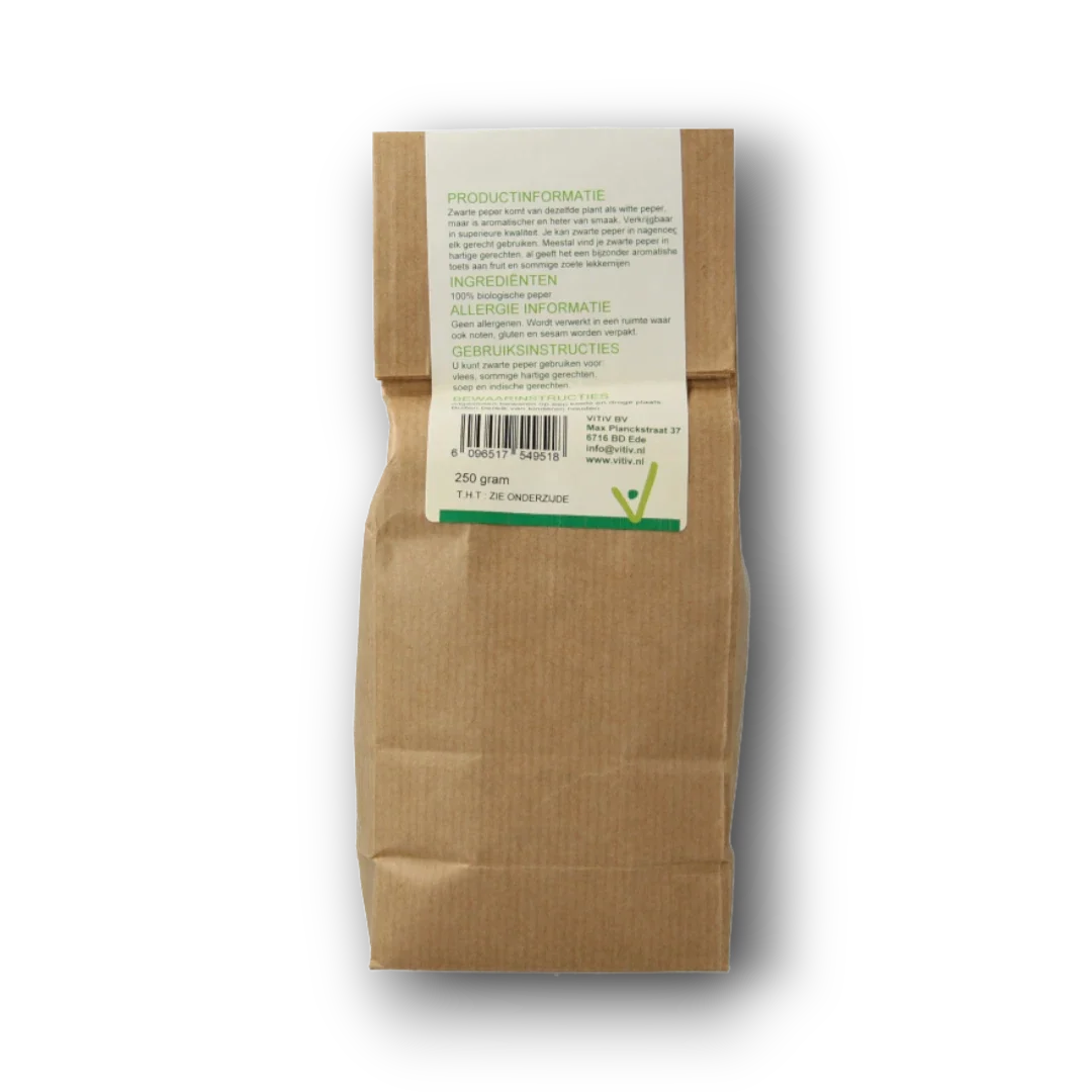 Vitiv Peper gemalen zwart bio 250 Gram