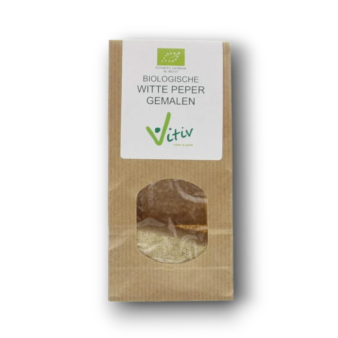 Vitiv Peper wit gemalen bio 40 Gram