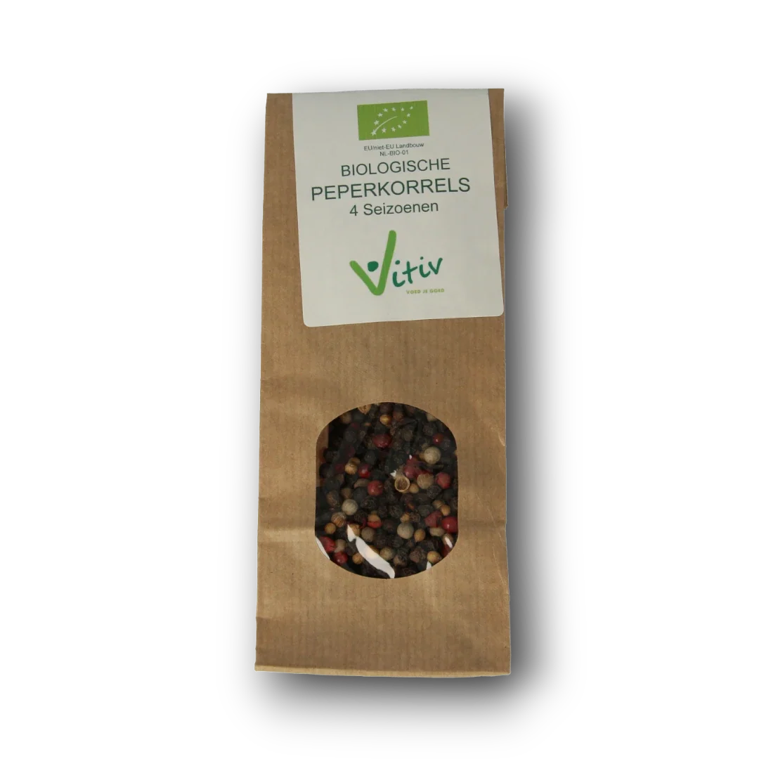 Vitiv Peperkorrels 4 seizoenen bio 40.00 Gram