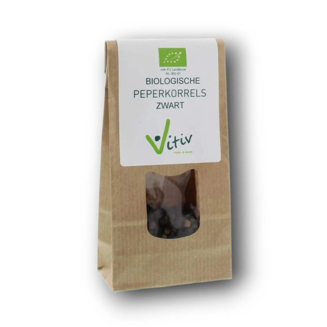 Vitiv Peperkorrels zwart bio 40 Gram