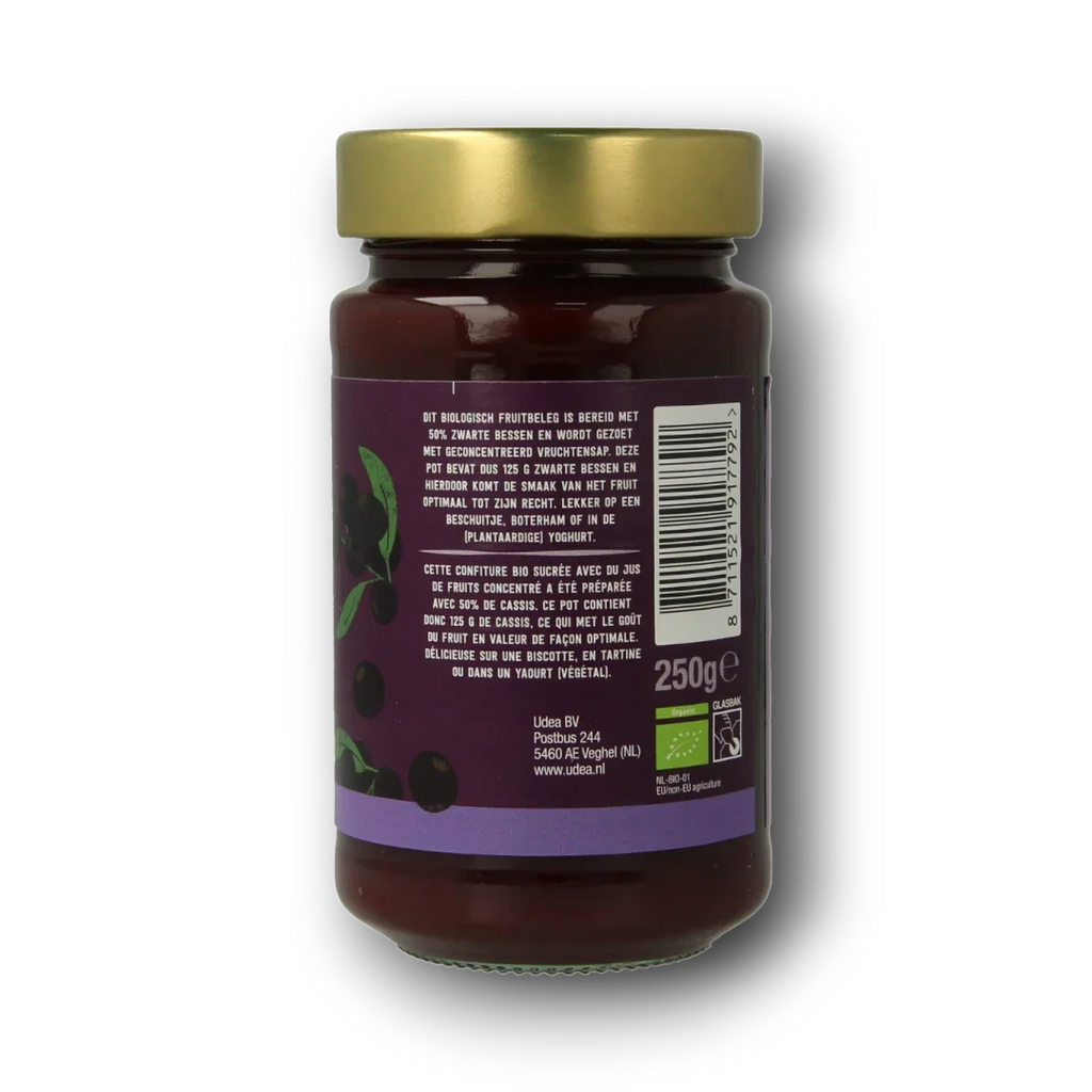 Your Organic Nature Fruit beleg zwarte bes bio 250.00 Gram