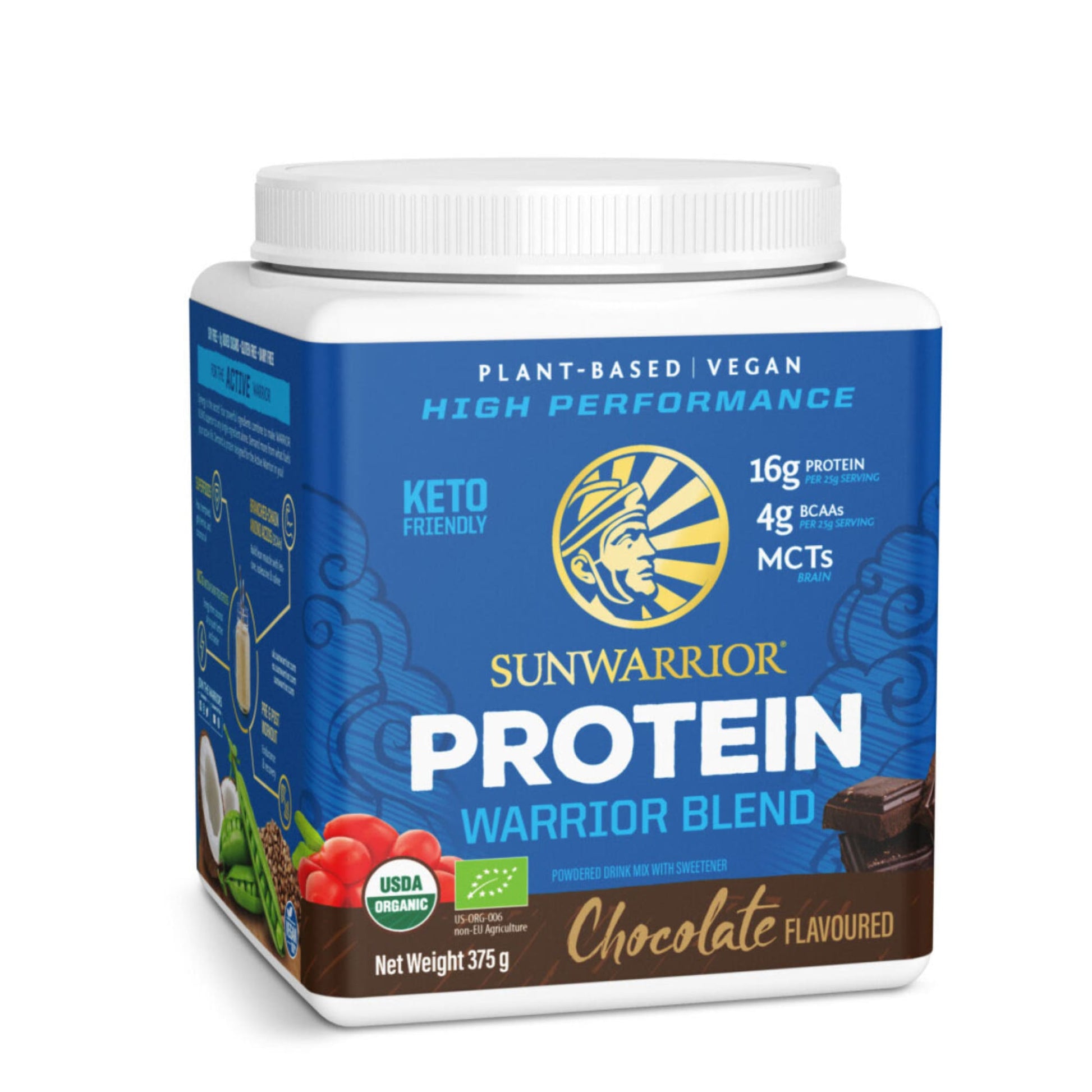 Proteine-Poeder-Vegan-Biologisch-Sunwarrior-Blend-Chocola-375-Gram